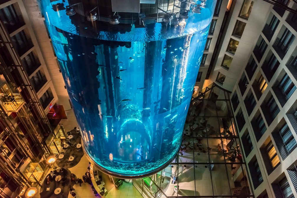 Foto mostra o aquário AquaDom em 2018 — Foto: Aquadom/Divulgação