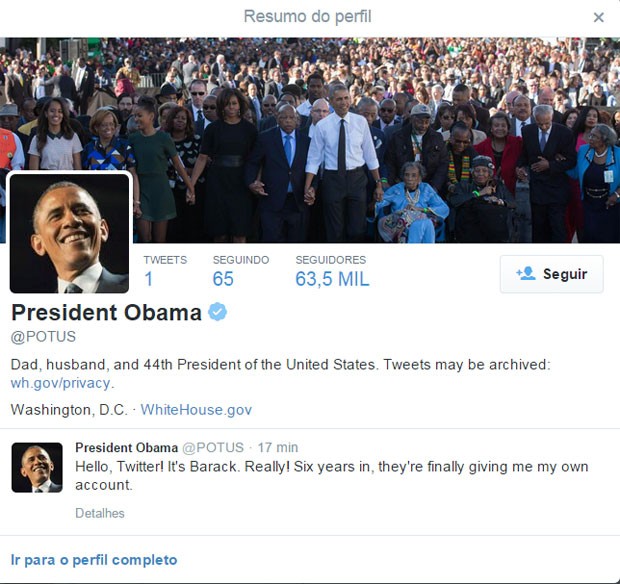 Obama entra no Guinness com nova conta no Twitter