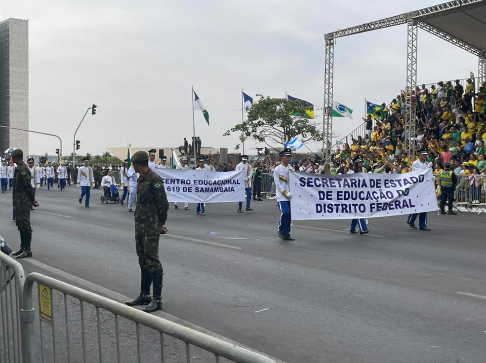 Desfile de 7 de Setembro na Esplanada dos Ministérios, em Brasília — Foto: Walder Galvão/g1