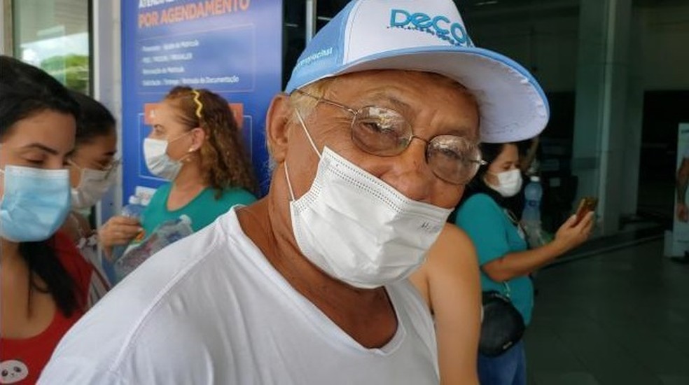 Francisco Rodrigues, de 70 anos, faz o Enem pela 4ª vez.  — Foto: Geraldo Jerônimo/Inter TV Cabugi