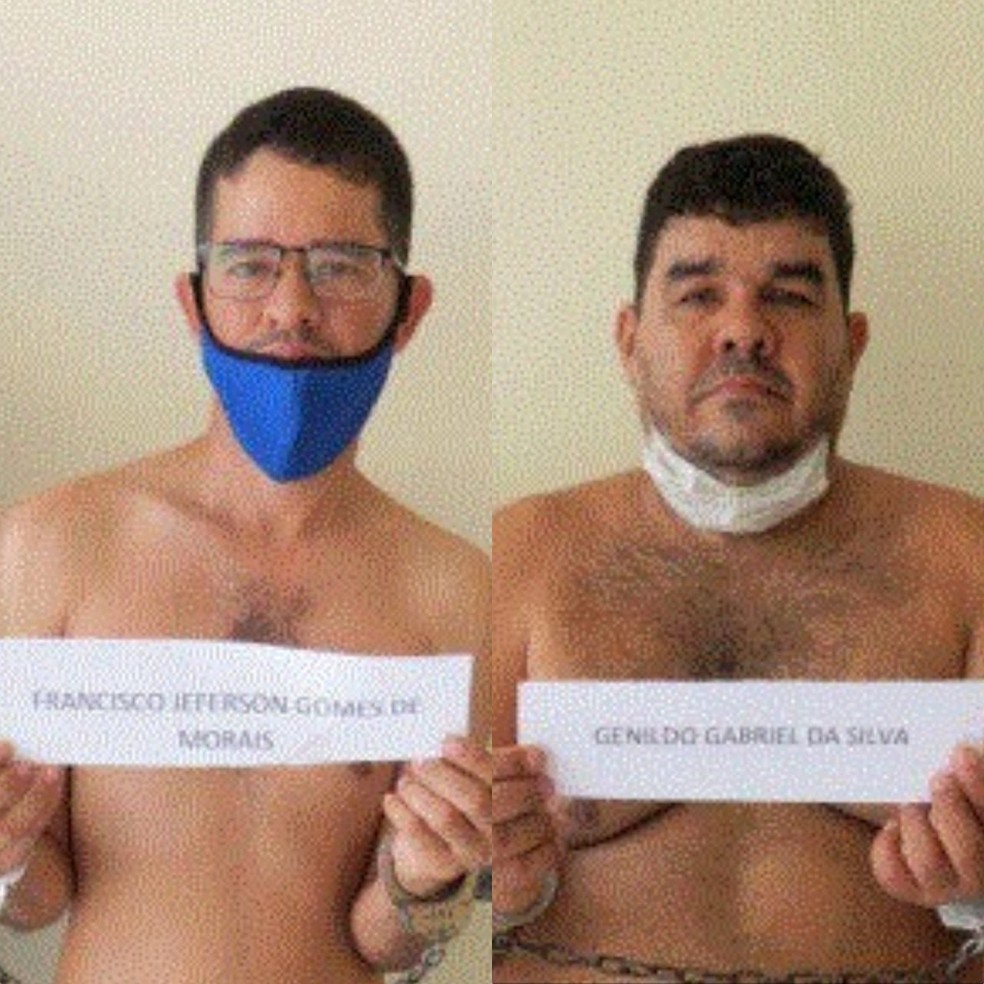 Jeferson Gomes e Genildo Silva foram presos na sexta-feira (11) — Foto: Reprodução
