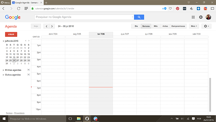 Usuário deve abrir e fazer login na sua conta do Google Agenda (Foto: Reprodução/Elson de Souza)