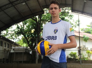 Marcos Santana jogador de vôlei infanto-juvenil acre (Foto: João Paulo Maia)