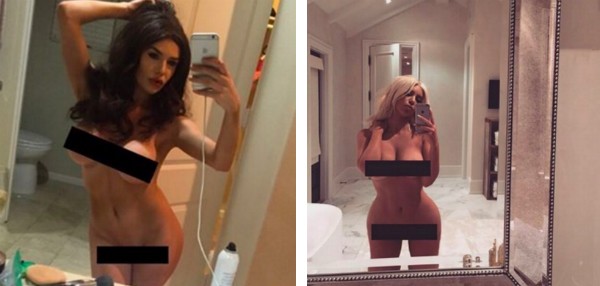 Courtney Stodden e a selfie original de Kim Kardashian (Foto: Instagram)