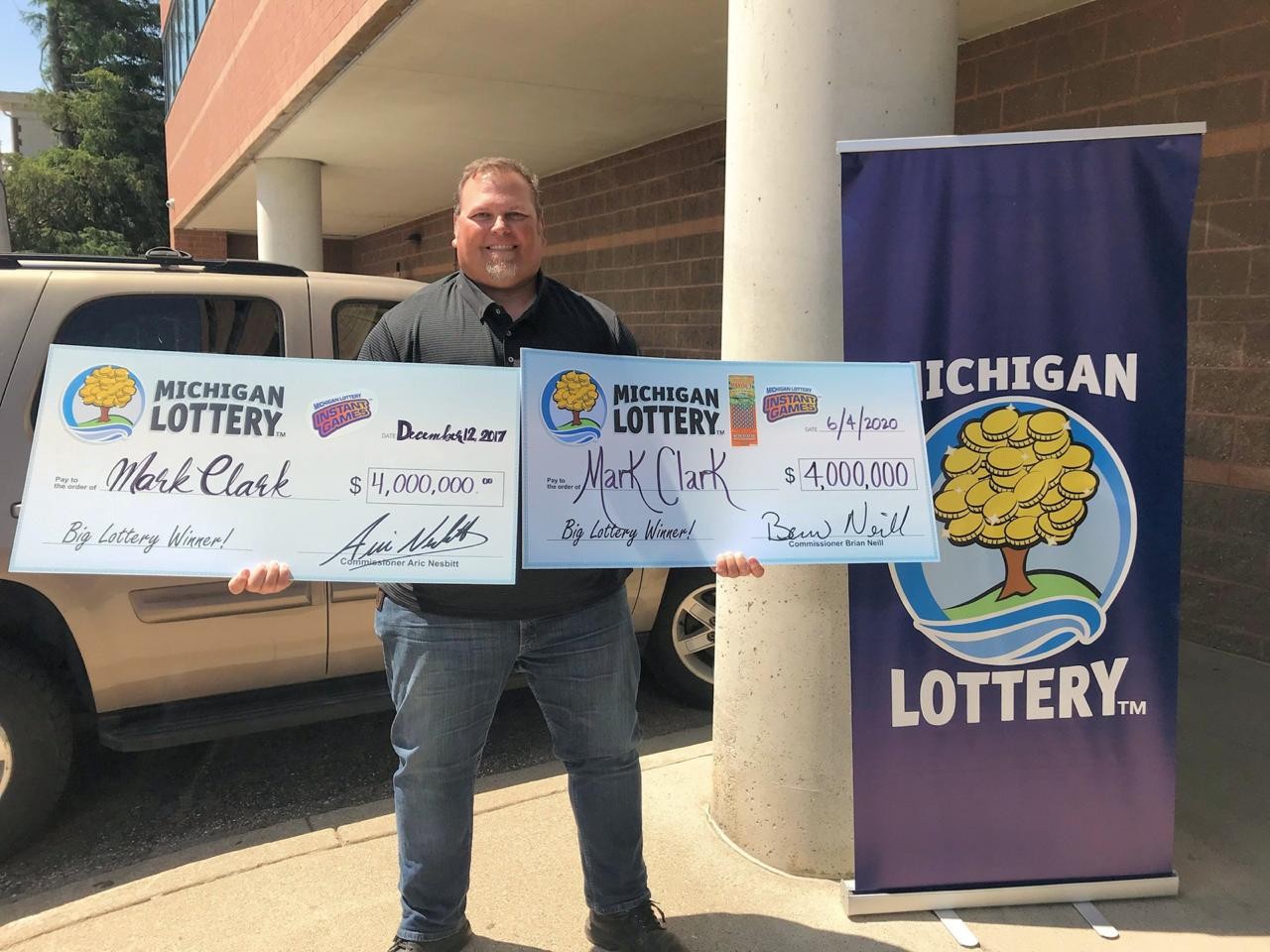 Homem ganha na loteria US $ 4 milhões pela segunda vez em 3 anos (Foto: Reprodução/Twitter)
