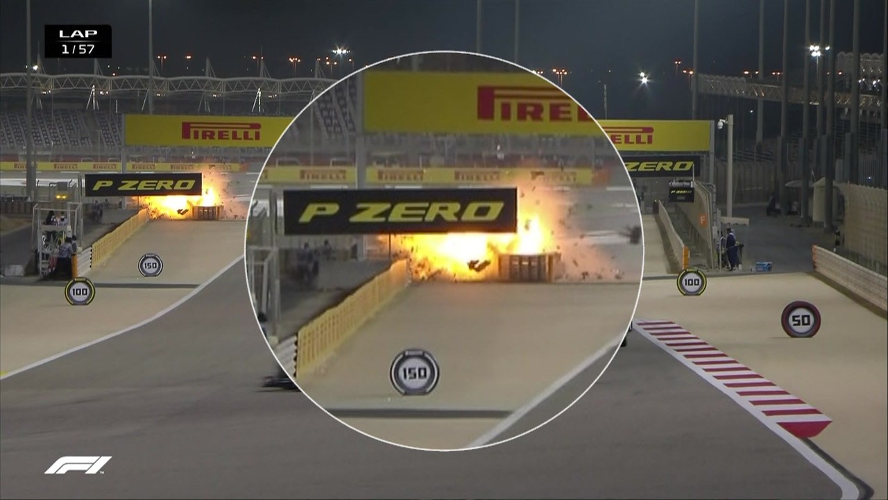 Confira o replay do acidente de Grosjean