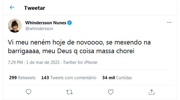 Tweet de Whindersson Nunes (Foto: Reprodução/Twitter)