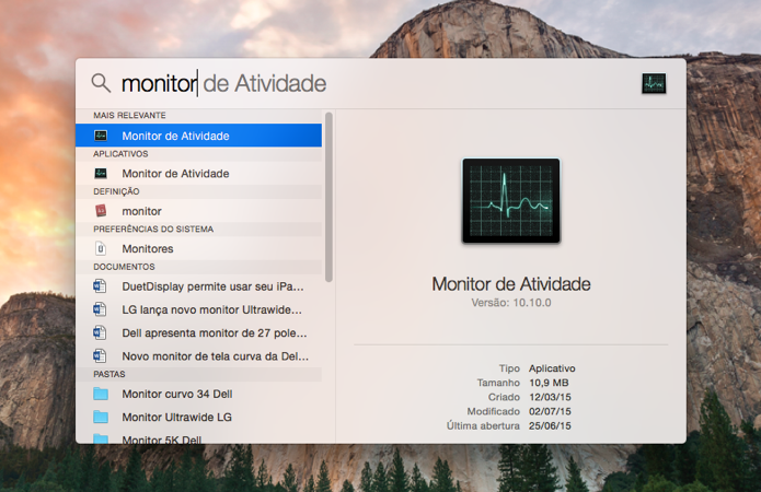 Abra o Monitor de Atividade do Mac (Foto: Reprodução/Paulo Alves)