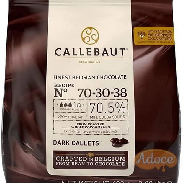 Gotas de Chocolate Meio Amargo 70,5%, Callebaut (Foto: Reprodução/ Instagram)