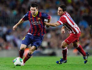 Lionel Messi e Koke Resurreccion Barcelona x Atlético de Madrid (Foto: Getty Images)