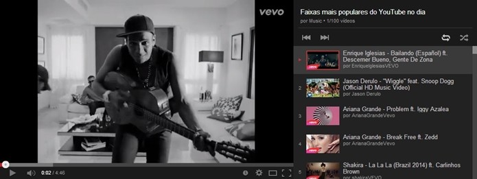 YouTube Mix cria playlists com apenas um clique (Foto: Reprodução/Raquel Freire)