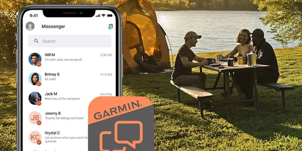 O acessório trabalha em conjunto com o app Garmin Messenger — Foto: Divulgação/Garmin 