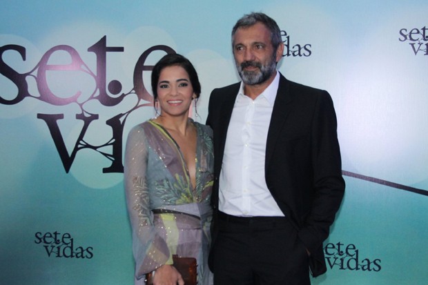 Domingos Montagner e a mulehr, Luciana Lima (Foto: Marcello Sá Barretto e Alex Palarea/AgNews)