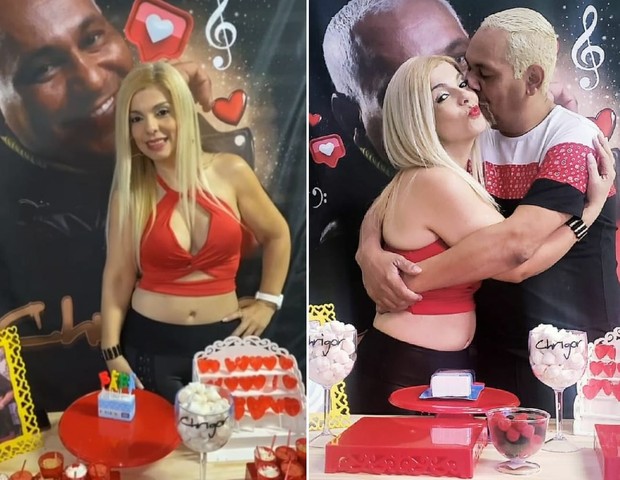 Amanda Arantes troca beijos com Chrigor em festa de aniversário em maio de 2021 (Foto: Reprodução/Instagram)