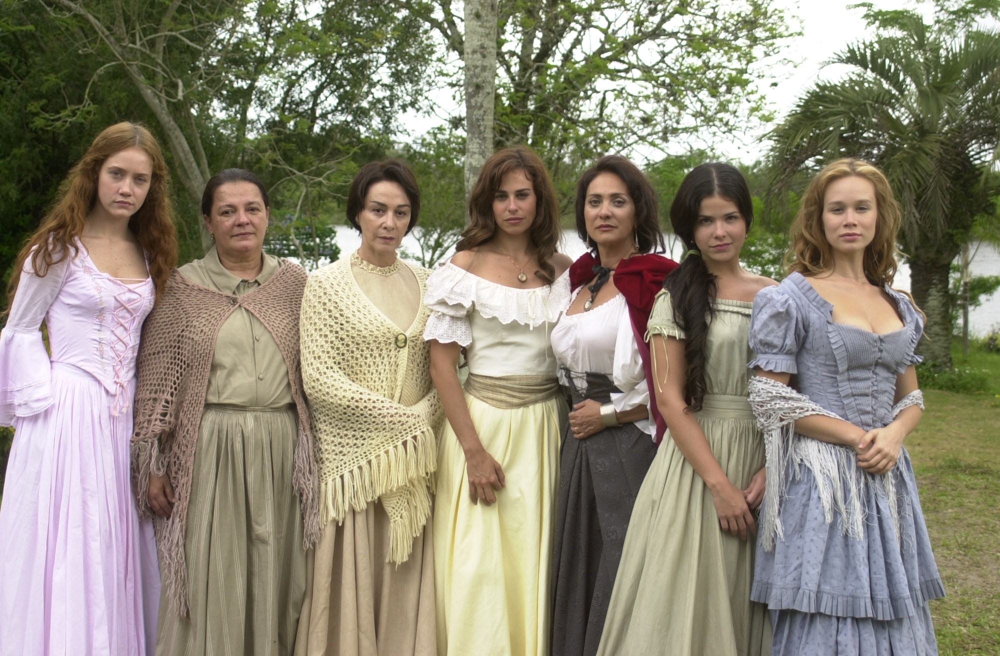 Elenco de A Casa das Sete Mulheres (Foto: TV Globo/Gianne Carvalho)