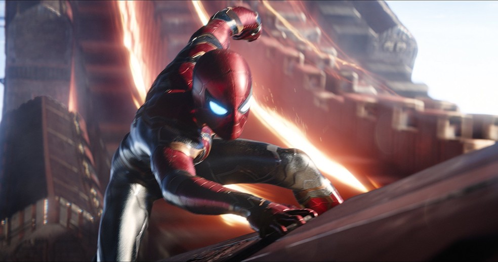 Tom Holland como o Homem-Aranha, em cena de 'Vingadores: guerra infinita' (Foto: Divulgação)