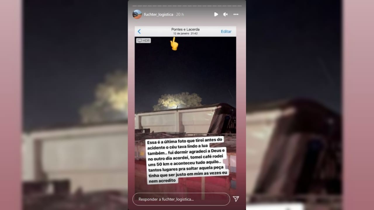 Caminhoneira 'Musa das Estradas' posta última foto que tirou antes de acidente: 'Céu estava lindo'