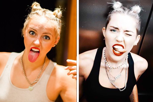 A usuária do Reddit “Kjkemme” é sósia da Miley Cyrus (Foto: Reddit / Instagram)