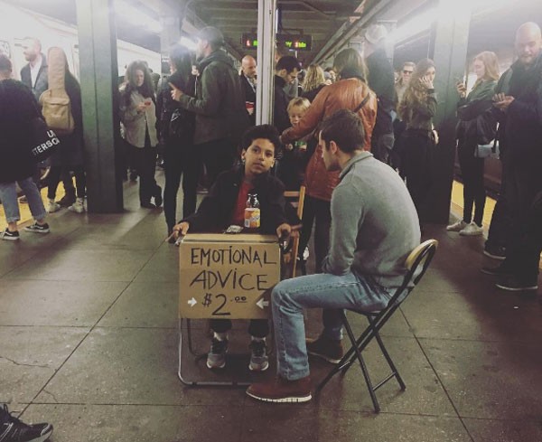 Ciro Ortiz no metrô de NY (Foto: Reprodução Instagram)