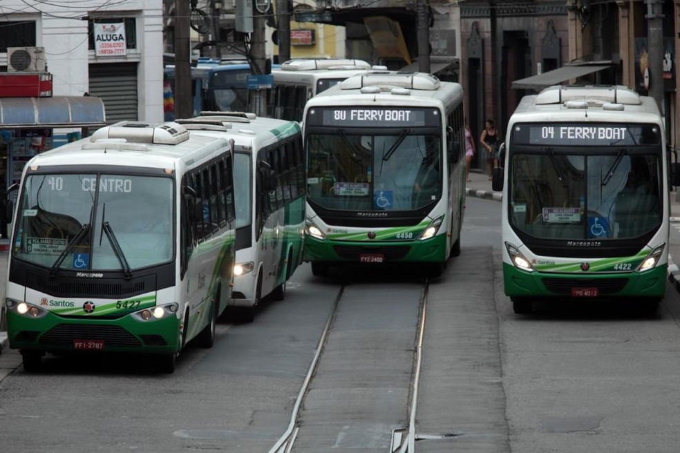 Ônibus e lotações tiveram aumento na tarifa em Santos, SP — Foto: Divulgação/Prefeitura de Santos