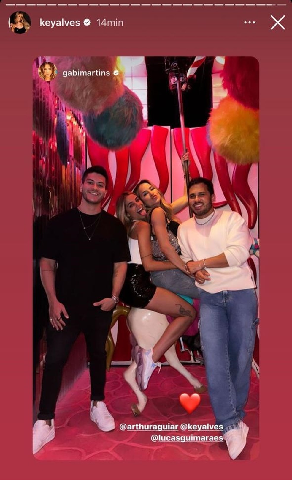 Key Alves, do BBB 23, reposta foto publicada por Gabi Martins — Foto: Reprodução/Instagram