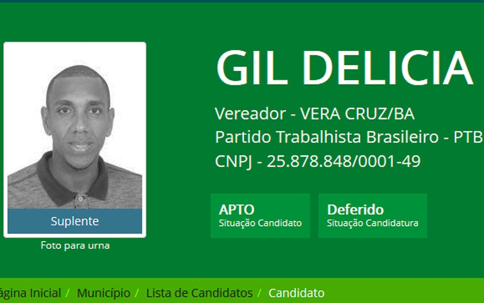 Gildomir, conhecido como Gil DelÃ­cia, foi morto em Vera Cruz nesta quarta-feira (16) (Foto: ReproduÃ§Ã£o/Divulgacand)