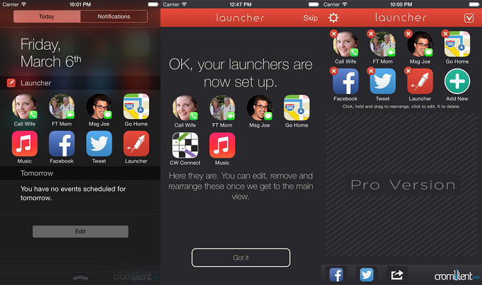 Deixe a central de notifica??es do iOS como voc? quer com o Launcher (Foto: Divulga??o/AppStore)