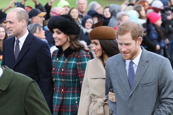 Meghan Markle e Kate Middleton com seus maridos, os príncipes Harry e William (Foto: Getty Images)