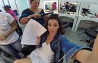 Bruna Marquezine mostra a intimidade em um dia de trabalho no Projac (Foto: Bruna Marquezine/ TV Globo)