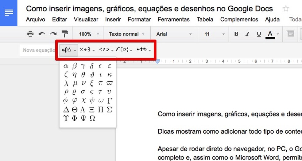 Como inserir imagens, gráficos, equações e desenhos no ...