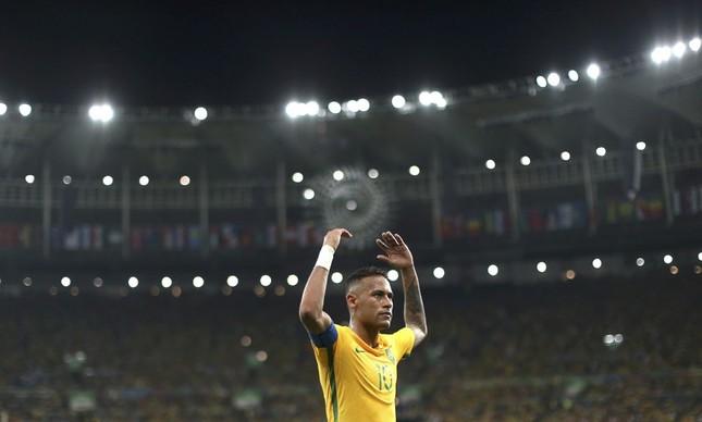 Neymar durante a final da Olimpíada de 2016 no Maracanã