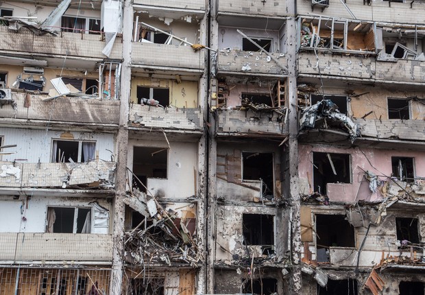 ucrania, guerra, bombardeios, predio destruido, bomba, russia, invasao,  (Foto: UNDP Ukraine)