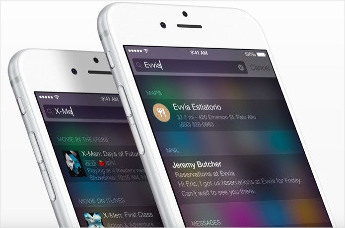 Nova versão do iOS traz API diferente para Spotlight (Foto: Reprodução/Apple) 