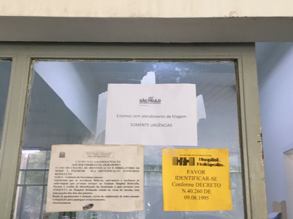 Hospital Heliópolis fecha as portas e deixa de fazer triagem de pacientes; só urgências são atendidas