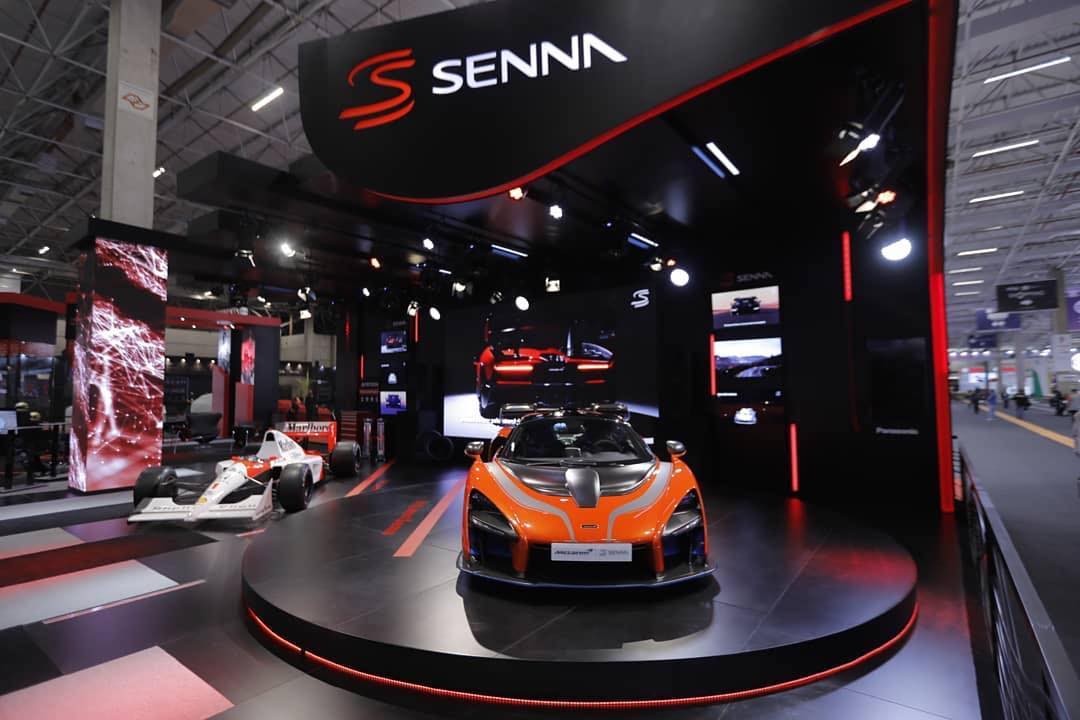 A McLaren Senna no Salão do Automóvel (Foto: Reprodução/Instagram)