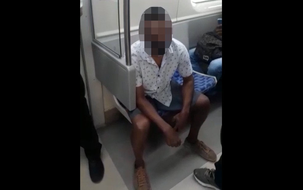 Caso ocorreu no sábado, no metrô de Salvador — Foto: Reprodução/TV Bahia