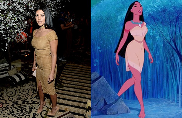 Kourtney Kardashian como Pocahontas (Foto: Getty Images)