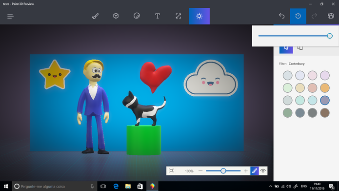 Paint 3D permite que o usuário crie desenhos e trabalhos tridimensionais no Windows 10 (Foto: Reprodução/Elson de Souza) (Foto: Paint 3D permite que o usuário crie desenhos e trabalhos tridimensionais no Windows 10 (Foto: Reprodução/Elson de Souza))