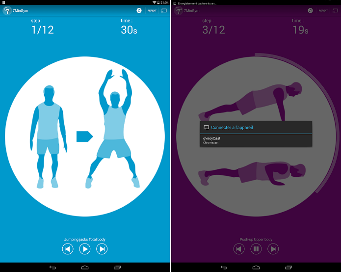 7MinGym é um aplicativo fitness compatível com Chromecast e Android TV