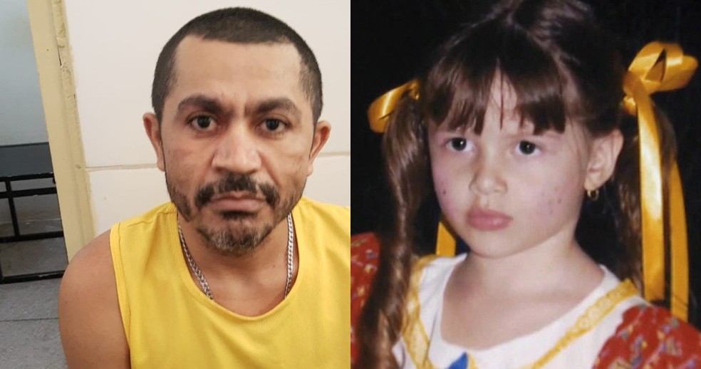Marcelo da Silva, de 40 anos, é apontado como suspeito de matar a menina Beatriz Angélica Mota, de 7 anos — Foto: Montagem/Reprodução