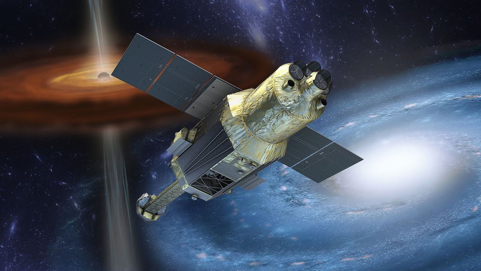 Representação do satélite Hitomi (Foto: Divulgação/JAXA)