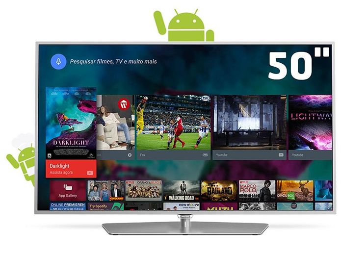 TV de 50 polegadas da Philips é uma das Android TV mais acessíveis do mercado (Foto: Divulgação/Philips)