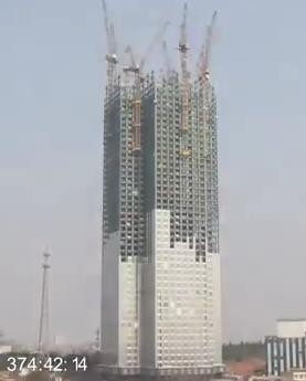 Companhia chinesa construiu prédio de 57 andares em 19 dias (Foto: Reprodução/Youtube)