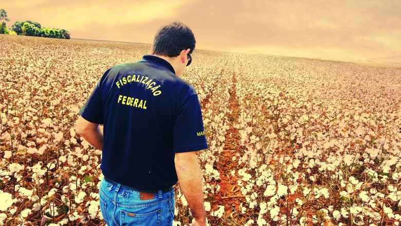 Fiscalização de biossegurança de lavoura de algodão (Foto:  FFA Hugo Caruso/ ANFFA)