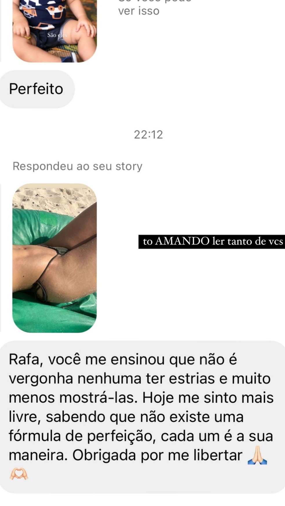 Rafa Kalimann conversa com f�s ap�s deixar estrias aparentes em foto  � Foto: Reprodu��o/ Instagram 