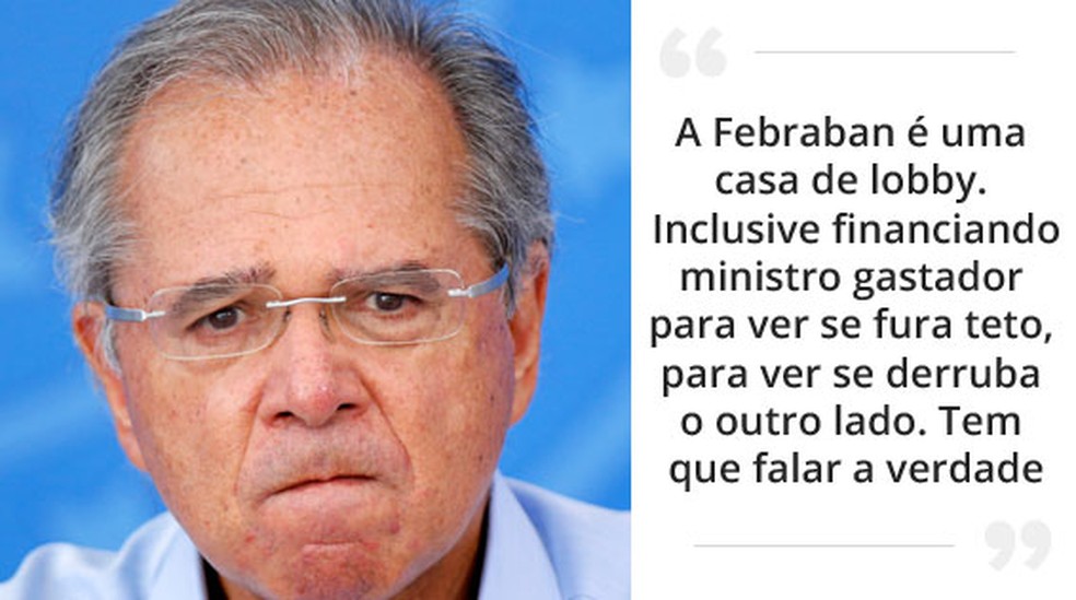 Paulo Guedes criticou a Febraban — Foto: Adriano Machado/Reuters