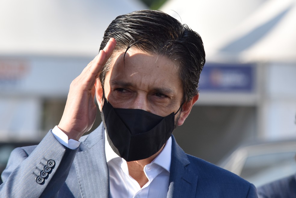 O prefeito de São Paulo, Ricardo Nunes (MDB), no Memorial da América Latina. — Foto: ROBERTO CASIMIRO/FOTOARENA/ESTADÃO CONTEÚDO