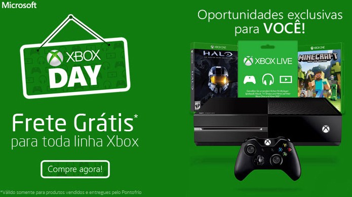 Microsoft e Pontofrio realizam promo??o Xbox Day apenas para hoje, 27 de fevereiro (Foto: Reprodu??o/Pontofrio)