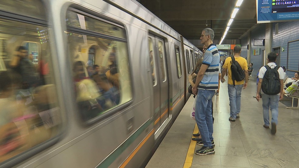 Estação Central do Metrô-DF, na Rodoviária do Plano Piloto, em imagem de arquivo  — Foto: TV Globo/ Reprodução 
