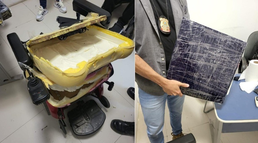 Mexicano é preso com 15 kg de drogas escondidos dentro de cadeira de roda  aeroporto no AM